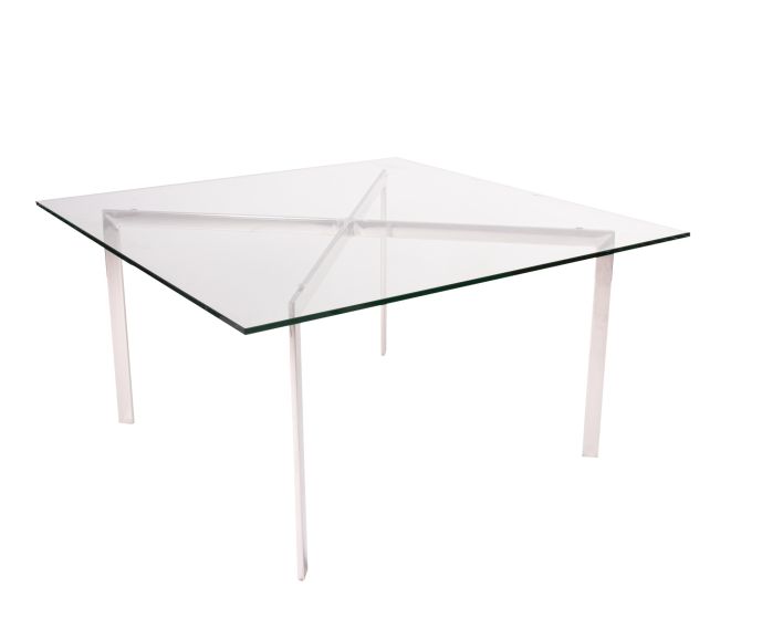 furnfurn coffee table 90cm | Rohe replica Barcelona Pavillion transparent