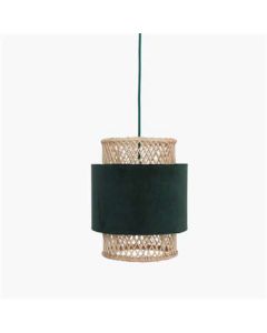 raw pendant light Suave lamp cylinder small green