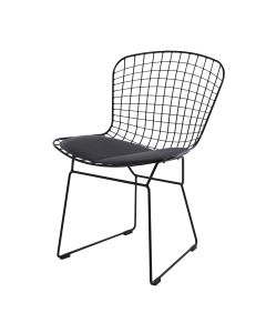 furnfurn silla de comedor Estructura Negro | Harry Bertoia réplica Bertoia