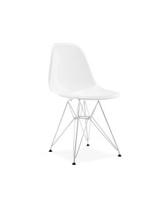 furnfurn eetkamerstoel Glasvezel | Eames replica DS-rod wit