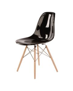 furnfurn silla de comedor Fibra de vidrio | Eames réplica DS-wood