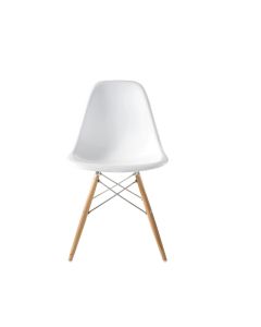 furnfurn cadeira de jantar fibra de vidro | Eames réplica DS-wood branco