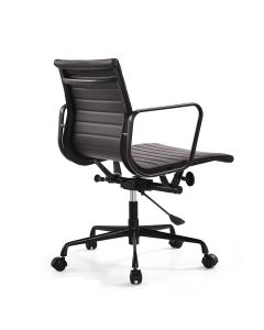 furnfurn chaise de bureau cuir | Eames réplique EA117 noir