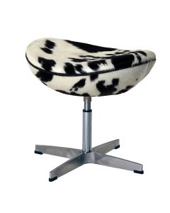 furnfurn fodskammel | Arne Jacobsen replika Egg stol sort/hvid