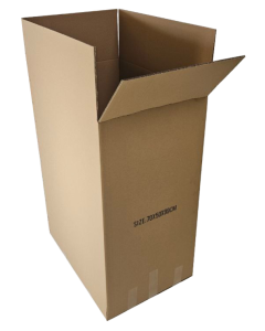 fefco 0201 cardboard folding box double wall 6mm brown-500x700x990mm - mounted