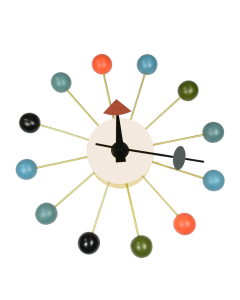 furnfurn zegar ścienny | Nelson replika Zegar Zegarów wielokolorowe