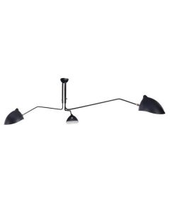 furnfurn luce pendente 3-braccio | Serge Mouille ContempoRA-rody Nero