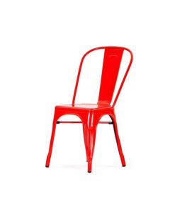 Xavier Pauchard Tolix terrace chair no armrests glossy red