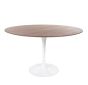 furnfurn tavolo da pranzo 120 centimetri | Eero Saarinen replica Tabella del tulipano bianco Top noce Base