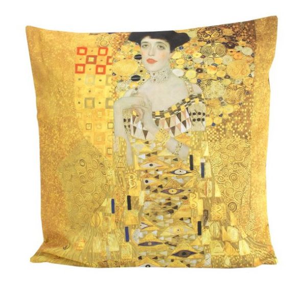 furnfurn Housse de coussin hors remplissage | Lanzfeld Klimt-Portrait-Adele multicolore