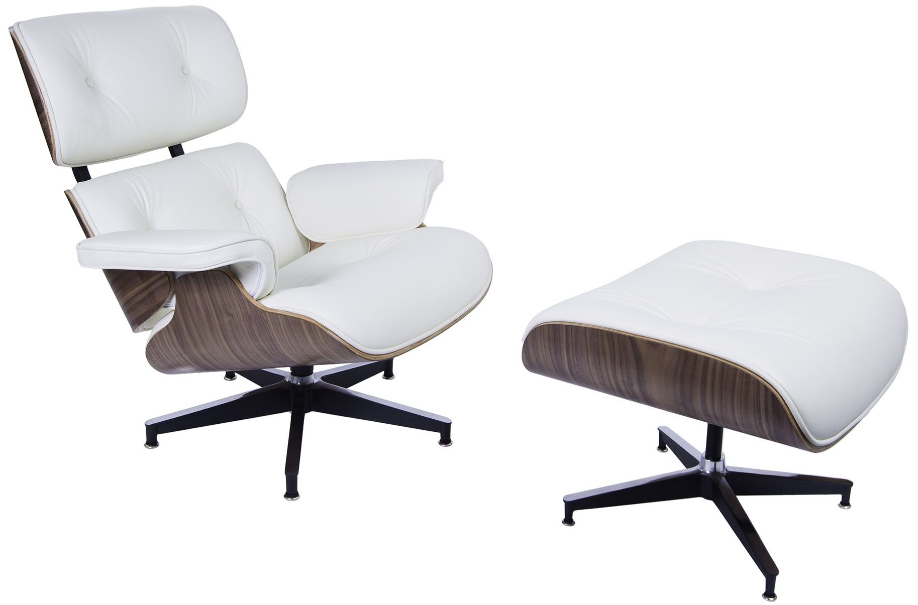 Gemaakt van zwanger vragen Eames replica EA670 | Lounge stoel met Hocker XL