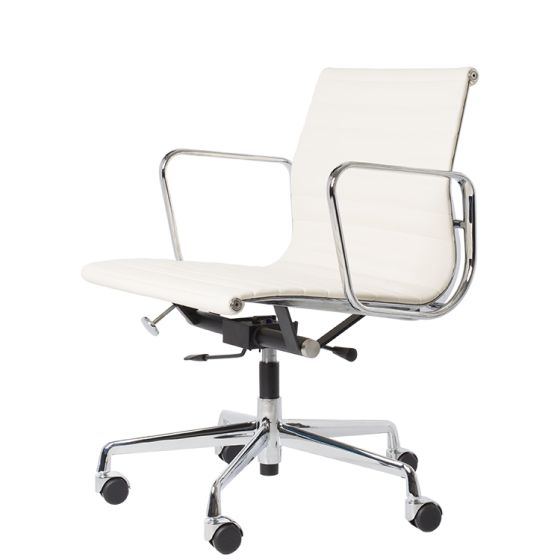 furnfurn chaise de bureau cuir | Eames réplique EA117 blanc