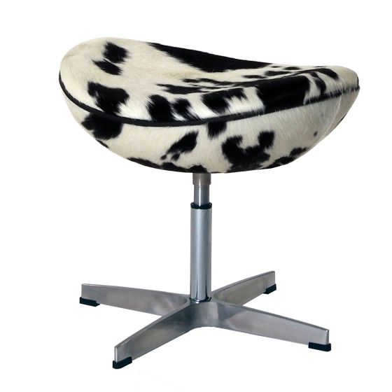 furnfurn fodskammel | Arne Jacobsen replika Egg stol sort/hvid