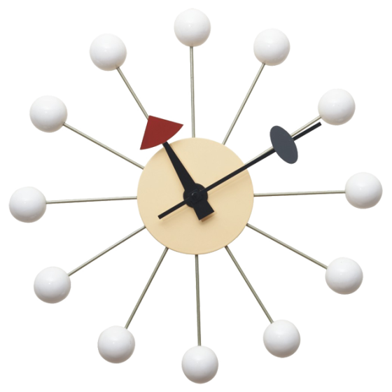 furnfurn zegar ścienny | Nelson replika Zegar Zegarów biały