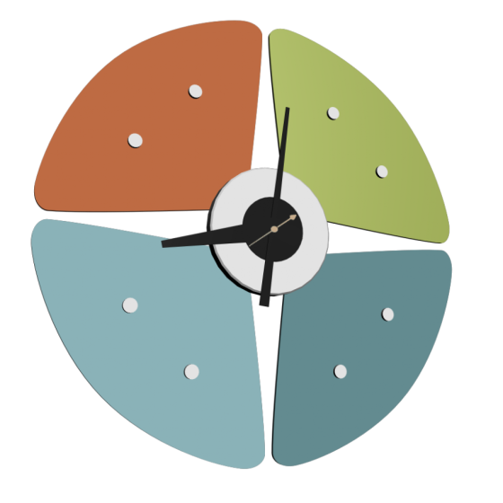 furnfurn vægur | Nelson replika Petal Clock flerfarvet