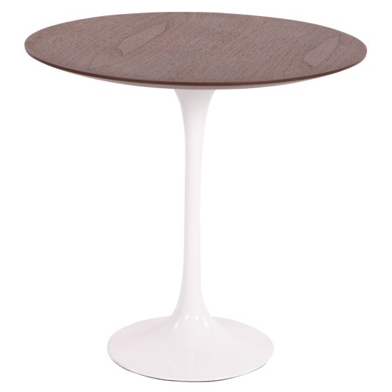 furnfurn tavolino 50 centimetri | Eero Saarinen replica Tulip Side table bianco Top noce Base