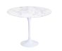 furnfurn side table 50cm | Eero Saarinen replica Tulip Table Top Marble white Base white