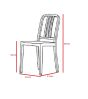 furnfurn taras krzesło | Philippe Starck replika Marynarki Wojennej