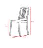 furnfurn taras krzesło jedzenie | Philippe Starck replika Marynarki Wojennej