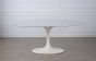 furnfurn spisebord Oval | Eero Saarinen replika Tulip tabel Top Marmor hvid Base hvid