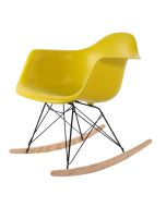 Eames réplica RA-rod | cadeira de balanço moldura preta
