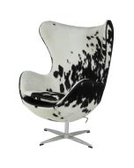 furnfurn lounge stoel | Arne Jacobsen replica Egg stoel zwart/wit