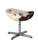 furnfurn tabouret | Arne Jacobsen réplique Egg chaise Brun / blanc