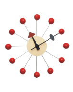 furnfurn horloge murale | Nelson réplique Ball horloge rouge