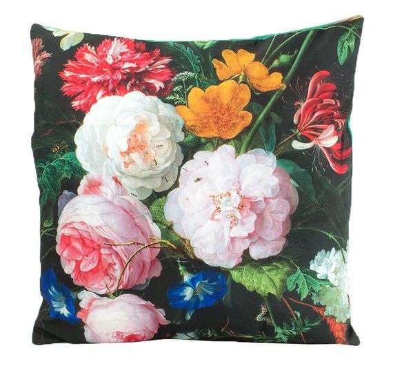 furnfurn cushion cover excluding filling | Lanzfeld De Heem-flower still life multicolor