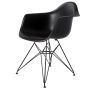 furnfurn dining chair Black base | Eames replica DA-rod