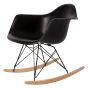 Eames replica RA-rod | sedia a dondolo Base nera