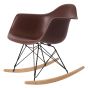 furnfurn schommelstoel Zwart frame | Eames replica Rocking Armchair