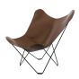 furnfurn lounge chair | Cuero Butterfly DA-rodk brown