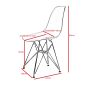 furnfurn silla de comedor Estructura Negro | Eames réplica DS-rod
