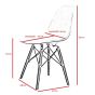 furnfurn cadeira de jantar fibra de vidro | Eames réplica DS-wood