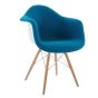 furnfurn spisebordsstol glasfiber polstret | Eames replika DA-wood