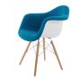 furnfurn dining chair fiberglass upholstered | Eames replica DA-wood