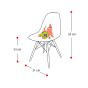 furnfurn barnestol junior gjennomsiktig | Eames replika DS-wood
