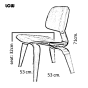Eames réplique LCW | fauteuil