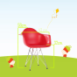 furnfurn silla para niños Júnior | Eames réplica DA-rod
