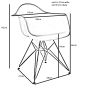 furnfurn silla de comedor Estructura Negro | Eames réplica DA-rod