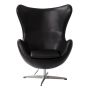 furnfurn lounge stol lær | Arne Jacobsen replika Egg stol