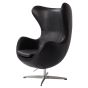 furnfurn Lounge krzesło Skóra | Arne Jacobsen replika Egg miejsc