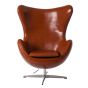 furnfurn lænestol læder | Arne Jacobsen replika Egg stol