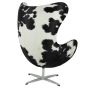 furnfurn lænestol | Arne Jacobsen replika Egg stol sort/hvid