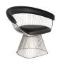 Platner Wire Armchair GOLD leather black