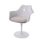 furnfurn cadeira de jantar assento giratório com braços | Eero Saarinen réplica Tulip cadeira