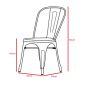 furnfurn taras krzesło Bez podłokietnika | Pauchard replika Krzesło na tarasie Tolix