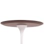 furnfurn sidebord 50cm | Eero Saarinen replika Tulip Side table Top Valnøtt Base hvit