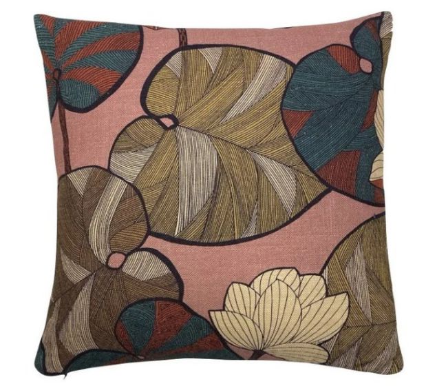 furnfurn cushion cover excluding filling | Emmanuel création  IDRIS-vieux rose multicolor